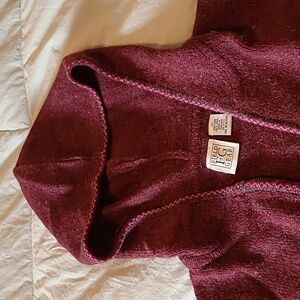 Field Gear maroon work sweater with hood.